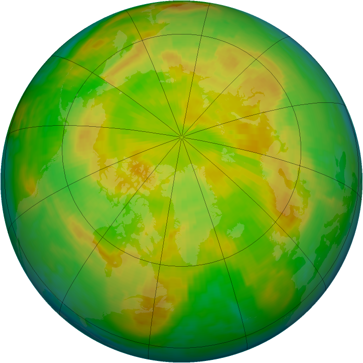 Arctic ozone map for 23 May 1997
